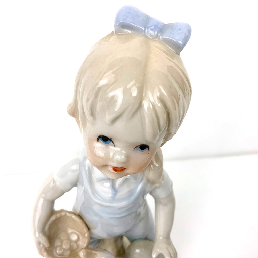 Vintage 1970s - 80s Porcelain Figurine "Girl with Goose" Royal Crown Japan - Picture 16 of 16